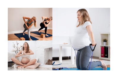 Accesorios durante la práctica de yoga prenatal