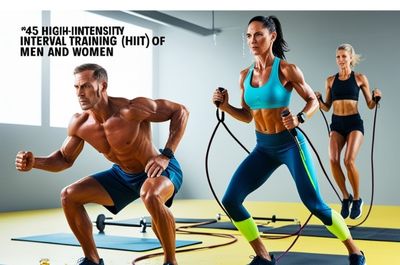 Un imagen que muestra a un hombre y una mujer realizando un entrenamiento de HIIT, resaltando cómo ambos pueden beneficiarse de sesiones cortas pero efectivas.