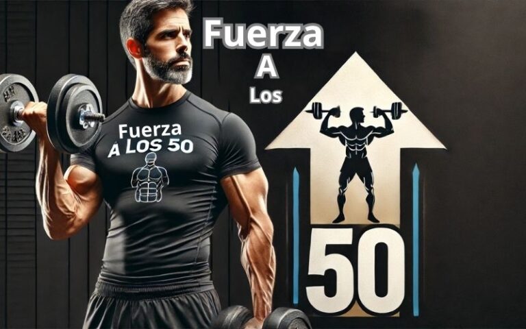 ¿Es posible ganar masa muscular a los 50? ¡Sí, y aquí te cuento cómo! Una foto de un hombre de 50 años con una pesa en la mano